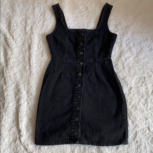 UO Black Jean Mini Dress